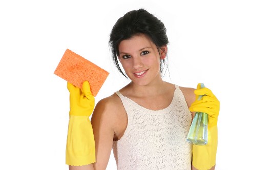 Professional cleaning of a garden patio in Finchley using controlled equipment