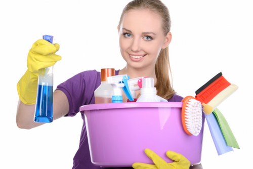 Regular home cleaning tasks in a Finchley kitchen and living area